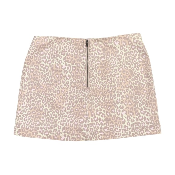 ❌ SOLD ❌ Wild Fable Pink Tan Leopard Print Denim Jean Mini Skirt Plus Size 16 - Picture 4 of 10